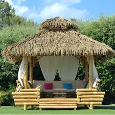 Gazebo Bambou Ou Paillote Bambou Salon De Jardin Pergola En Bambou De Grande Qualite Hydile Ngoai Trời Trang Tri