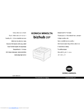 Download the latest drivers, manuals and software for your konica minolta device. Konica Minolta Bizhub 20p Manuals Manualslib
