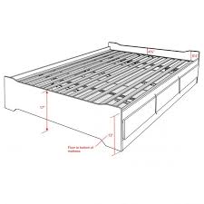 The floating headboard includes nightstand space with additional storage. Coal Harbor Queen Mate S Platform Storage Bed With 6 Drawers Prepac Mfg