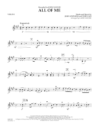 John legend all of me violin sheet music for today!! All Of Me Violin 1 Sheet Music To Download