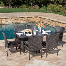There are 2903 wicker chair for sale on etsy, and they cost $125.59 on average. Noble House Delani Multi Brown 7 Piece Wicker Outdoor Dining Set 8208 The Home Depot