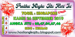 Prediksi Angka Jitu Togel Sgp Kamis 26 September 2019 Kamis September