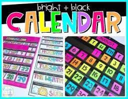 Diy Calendar Kit Bright Black Calendar Kit Diy Calendar Kindergarten Calendar