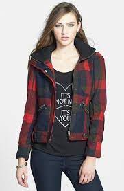 Thread Supply Plaid Bomber Jacket Juniors Available At Nordstrom Bomber Jacket Jackets Fitted Bomber Jacket