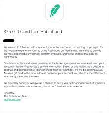 Does robinhood offer cfd trading? Robinhood Offering Users Impacted By Options Outage Amazon Gift Cards