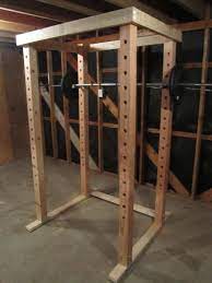 Homemade Wooden Power Rack All Things Gym Backyard Gym Diy Power Rack Diy Home Gym