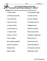 Homework Worksheets Naming And Formula Writing Set Of 6 Answers Included Chemistry Worksheets Homework Worksheets Naming Compounds Worksheet
