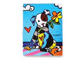Playful puzzles featuring artwork of pop artist romeo britto! Britto Jigsaw Puzzle Dog 24 Pieces Artreco