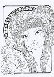 Coloring Book Floral Girls Cahier De Coloriage Coloriage Livre De Couleur