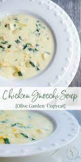 Olive Garden S Chicken Gnocchi Soup Made With Boneless Cooked Chicken Veget Gnocchi Recipes Soup Chicken Gnocchi Soup Olive Garden Chicken Gnocchi Soup Recipe