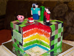 Поклоннику компьютерной игры майнкрафт на день рождения одноярусный круглый торт, украшенный подтеками, шоколадками. Tort Majnkraft Na Den Rozhdeniya Recept S Foto Vse Pro Torty Recepty Opisanie Istoriya