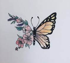 Mewarnai kupu kupu buckeye hinggap di bunga. Sketsa Gambar Kupu Kupu Kloase Hinggap Di Bunga