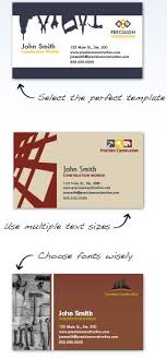 Clean ceramic stone wall masonry brick laying business card. Construction Business Cards Free Card Design For Builders