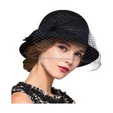 Maitose Women S Vintage Fedoras Wool Felt Veil Hat Black Maitose Http Www Amazon Com Dp B017mhxhn0 Ref Cm Sw R P Veiled Hats Hats For Women Black Fedora Hat