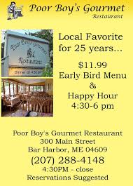 Poor Boy S Gourmet East Coast Road Trip Gourmet Bar Harbor