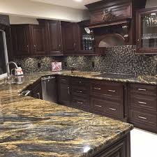 Black And Gold Kitchen Cabinets Granite Magma Gold Natural Stone Granite Kitchen Counters Gold Granite Countertops Granite Countertops Kitchen