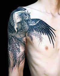 Awesome black ink phoenix tattoo on left back shoulder. 101 Gorgeous Phoenix Tattoo Designs To Try In 2021