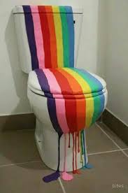 Bold Colorful Toilet Anyone Toilet Art Rainbow Colors Color