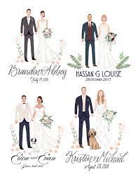 Custom Illustrated Wedding Guest Book Guest Book Portrait Etsy Wedding Guest Book Guest Book Wedding Illustration