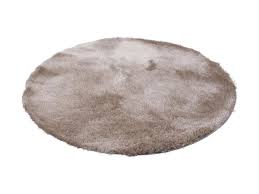 Livraison rapide, economies garanties et stock permanent ! Tapis Rond Shaggy Dolce Taupe Reflet Beige Polyester 120 Cm