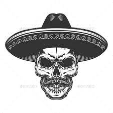 By pronouncing the word of order, the holder can give life in these skulls. Skull In The Mexican Sombrero Mexican Skull Tattoos Skull Tattoos Mexican Skull Art