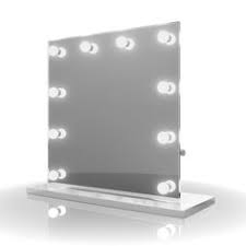 Coiffeuse avec miroir lumineux moderne. Conception De Cadre En Bois Mince Grand Miroir Lumineux Avec 10 Ampoules Led Reglable Dessus De La Table Ou Fixe Au Mur Waneway Miroir Maquillage Hollywood Pour Coiffeuse Cuisine Maison Miroirs