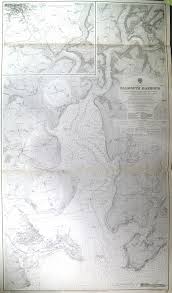 falmouth harbour large sea chart of