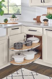 If you re looking for something a little different think of a molded plastic sink that actually maintains the use of a corner area and to the point feels much hotter. Thomasville Organization Base Corner With Curved Pullout