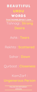 Beautiful Urdu Words In 2020 Urdu Words Urdu Words
