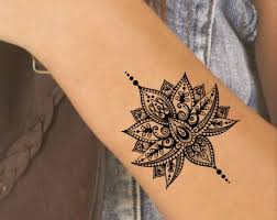 Temporary Tattoo Bohemian Arrow Sunflower Boho Tattoos Etsy Cover Up Tattoos Boho Tattoos Lower Back Tattoos