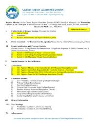 Board Meeting Packet By Capitol Region Watershed District