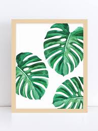 Monstera Monstera Leaf Art Tropical Decor Print Tropical Etsy Leaf Art Tropical Decor Painted Leaves