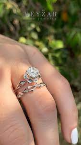 Twig Engagement Set Petal Bridal Set Dainty Twig Engagement Etsy Engagement Sets Pink Morganite Engagement Ring Vintage Engagement Rings Unique
