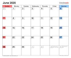 Maybe you would like to learn more about one of these? June 2020 Calendar Templates For Word Excel And Pdf