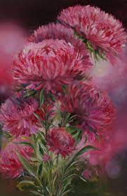 Elena Vonoletskaya Saatchi Art Floral Painting Chrysanthemum Painting Flower Art