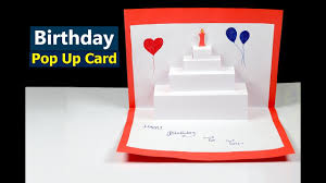 I had to move the glue points to keep the fish from poking out of the side of the card when it was closed. Birthday Pop Up Card Happy Birthday Cake Pop Up Card Tutorial Youtube