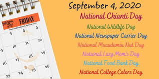 Pin By Linda Gambi On National Holiday Days In 2020 Mom Day Wildlife Day College Colors