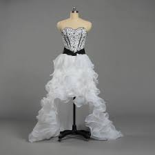4.1 out of 5 stars 338. China W330 Women Short Front Long Train Wedding Dresses White And Black Gown China 2019 Bridal Wedding Dresses And High Low Evening Dresses Price