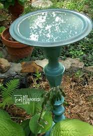 This one is my favorite. Diy Birdbath My Repurposed Life Rescue Re Imagine Repeat
