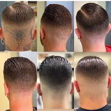 Acconciatura con coda alta, rasatura molto corta accentuata da una riga fatta a macchinetta Chioggia Barbershop Simone The Cegion Startseite Facebook