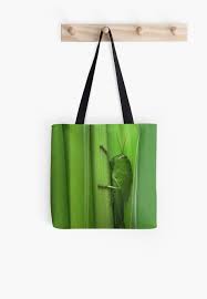 Green Grasshopper On Green Leaves Tote Bag By Anna Lemos Tote Bag Bags Green Grasshopper
