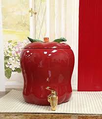 Tuscany Red Apple Shaped Kitchen Decor Ceramic Water Beverage Dispenser 10 Quot H 87435 By Ack Apple Kitchen Decor Kitchen Decor Sets Apple Decorations