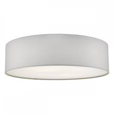 Leaded pearl / gold paneled 10 hanging ceiling lamp shade. Dar Cie5015 Cierro Simple Ivory Smooth Fabric White Frosted Plastic Flush Drum Shade Ceiling Light Ideas4lighting