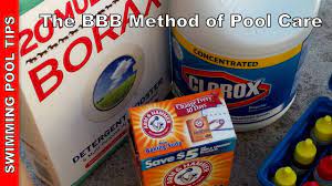 For most people, borax is a household cleaning product. The Bbb Method Using Bleach Baking Soda Borax To Maintain Your Swimming Pool Youtube