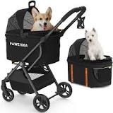 PAWZIDEA Pet Stroller 4 in 1, Cat Strollers with Detachable ...