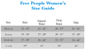 Free People Size Chart Best Picture Of Chart Anyimage Org