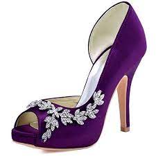 Image Result For Black Silver And Purple Wedding Party Groomsmen Purple Wedding Shoes Peep Toe Wedding Shoes Bride Shoes