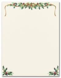 Holly Border Foil Holiday Christmas Stationery Christmas Stationery Christmas Letterhead Christmas Invitations Template