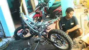 Satria 2 tak modif trail. Satria 2tak Modif Trail Youtube