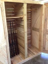 A closet safe must take up space in your closet without interfering in other things. Pallet Gun Cabinet Hometalk